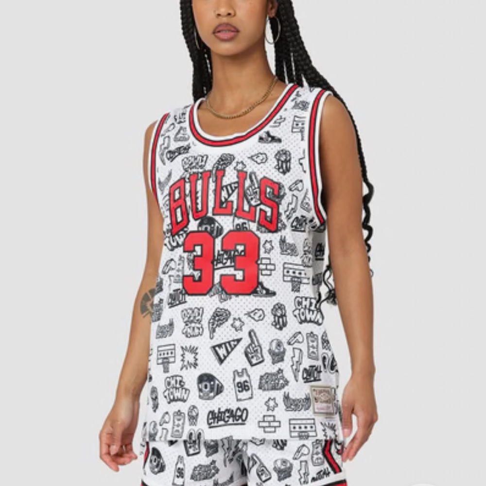 WOMEN'S CHICAGO BULLS SCOTTIE PIPPEN #33 DOODLE SWINGMAN JERSEY